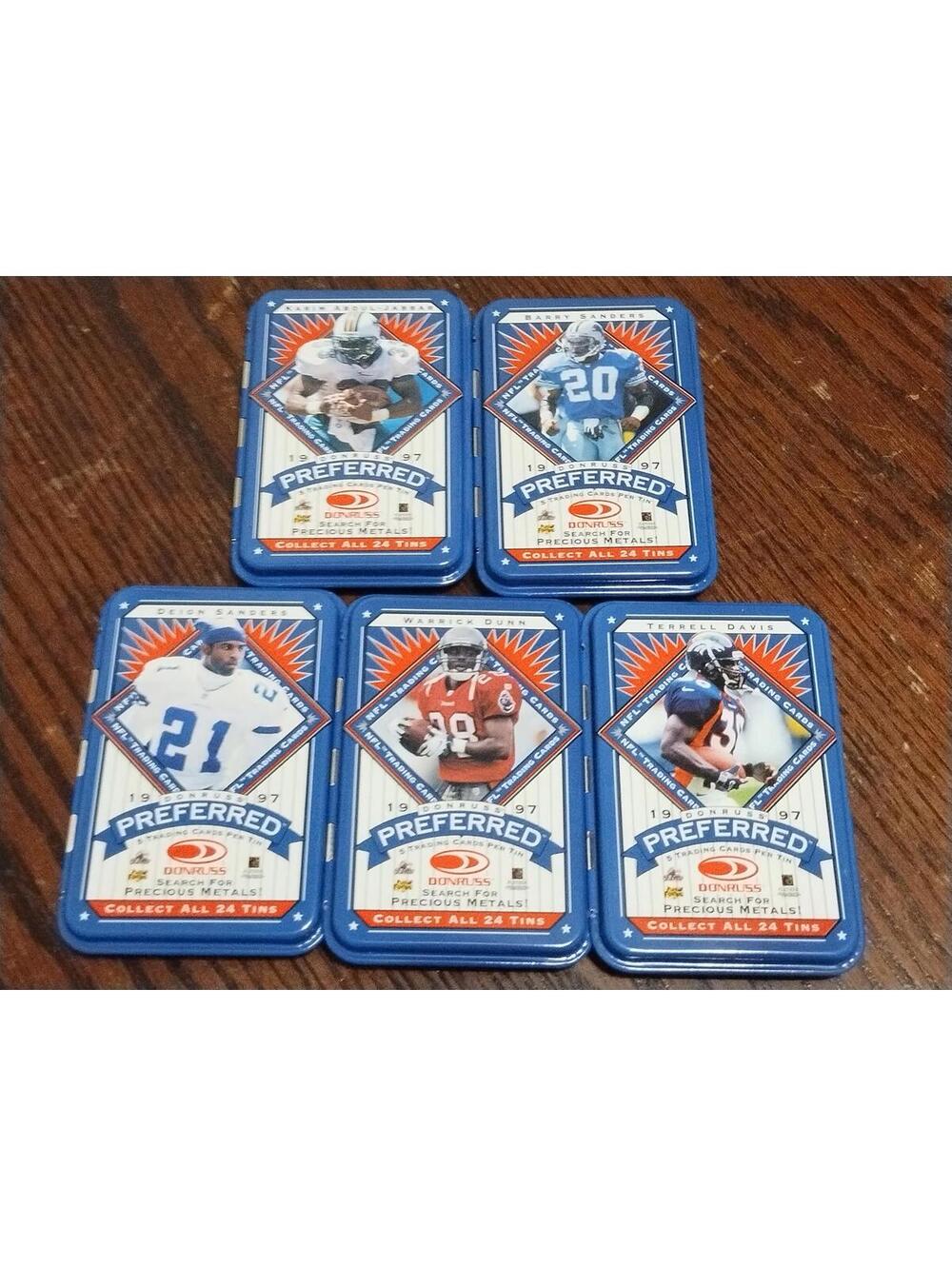 1997 Douruss collectible card tins‎ running backs